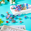 Transparent Crackle Acrylic Beads CACR-TAC0003-5