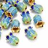 5-Petal Rack Plating Brass Enamel Bead Cap LS-X-KK-P024-13-RS-1
