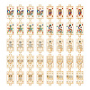 40Pcs 10 Styles Alloy Rhinestone Connector Charms FIND-TA0002-01-3