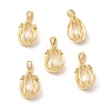 Brass Micro Pave Cubic Zirconia Pendants KK-I697-04G-2