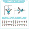 24Pcs 12 Colors Glass Pearl Pendants PALLOY-GO00070-2