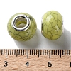 Highlight Crack Brass Cores Acrylic European Beads OACR-M024-02S-08-3