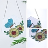 Sunflower with Butterfly DIY Diamond Painting Pendant Decoration Kits PW-WG855C0-01-3