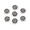Polymer Clay Beads with CCB Plastic Frame Connector Charms CLAY-T022-35M-02-1