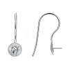 Rhodium Plated 925 Sterling Silver Earring Hooks X-STER-L054-57A-P-2
