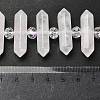 Natural Quartz Crystal Double Terminated Point Beads Strands G-H069-B13-01-5