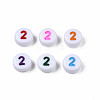 White Opaque Acrylic Beads MACR-T038-18-2-5