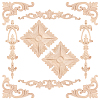 12Pcs 4 Styles Wooden Wall Decorations AJEW-WR0003-89-1