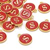 Golden Plated Alloy Enamel Charms X-ENAM-S118-03S-4