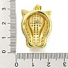 Brass Micro Pave Clear Cubic Zirconia Pendants KK-K354-21G-3