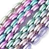 Electroplated Synthetic Non-magnetic Hematite Beads Strands G-C248-J01-6x12mm-1
