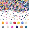 1800Pcs 15 Colors Glass Cylinder Beads SEED-YW0002-59-1