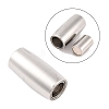 Tarnish Resistant 304 Stainless Steel Magnetic Clasps with Glue-in Ends STAS-K006-15C-1