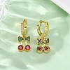 Brass Micro Pave Cubic Zirconia Hoop Earrings EJEW-D322-11G-01-3
