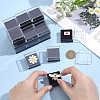 Transparent Plastic Badge Storage Boxes CON-WH0083-017-3