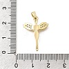 Brass Clear Cubic Zirconia Pendants KK-B187-20G-3