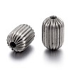 304 Stainless Steel Corrugated Beads X-STAS-P218-25-6mm-2