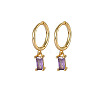 Real 18K Gold Plated 925 Sterling Silver Dangle Hoop Earrings for Women SY2365-9-1