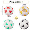 CHGCRAFT 40Pcs 4 Colors Football Silicone Knitting Needle Stopper AJEW-CA0004-19-2
