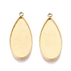 304 Stainless Steel Pendant Cabochon Component STAS-Q113-23A-G-1