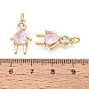 Brass Micro Pave Cubic Zirconia Pendants KK-N287-32B-G-3