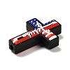 Independence Day Silicone Focal Beads SIL-R147-01G-2