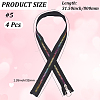 4Pcs #5 Nylon Coil Zippers Rainbow Zipper Tape SENE-CY0001-13B-01-2