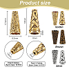 90Pcs 6 Styles Tibetan Style Apetalous Alloy Bead Cone FIND-PH0021-18-2