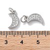 Rack Plating Brass Micro Pave Cubic Zirconia Pendants KK-Z039-21P-3