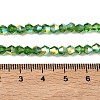 Electroplate Transparent Glass Beads Strands EGLA-K015-18Q-4