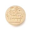 Golden Tone Wax Seal Brass Stamp Heads AJEW-U008-02G-06-2