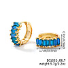 Brass Rectangle Hoop Earrings NZ4361-21-1