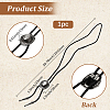 1Pc West Cowboy Hat Tibetan Style Alloy Pendant Black PU Leather Cord Bolo Tie Lariat Necklaces NJEW-GF0001-24A-2