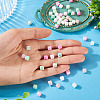 50Pcs 5 Colors Electroplate Opaque Glass Beads EGLA-TA0013-16-6