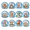 12Pcs Christmas Themed DIY Diamond Painting Festival Card Kits PW-WG533FC-01-1