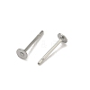 Non-Tarnish 316 Surgical Stainless Steel Flat Round Blank Peg Stud Earring Settings X-STAS-R073-06G-3