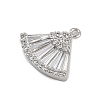 Brass Micro Pave Cubic Zirconia Pendants KK-S339-07P-2