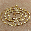 Alloy & Plastic Round Beads Twisted Belly Chains WGB594E-02-1