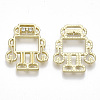 Rack Plating Alloy Open Back Bezel Cabochons PALLOY-S132-143-RS-2