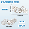 2Pcs Bowknot Alloy Rhinestone Shoe Decorations FIND-CP0002-28B-2