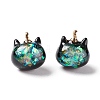 Sparkle Opaque Resin Charms RESI-E019-01G-02-2