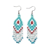 Natural Magnesite Rhombus Dangle Earrings EJEW-MZ00567-03-2