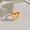 Heart 304 Stainless Steel Finger Rings for Women QD7769-3