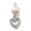 Brass Micro Pave Cubic Zirconia Pendants KK-B132-05P-1