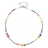 Resin Evil Eye & Glass Seed Beaded Jewelry Set SJEW-MZ00002-7