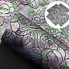 Flower Pattern Imitation Leather Fabrics PW-WGB593C-02-1