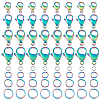 304 Stainless Steel Lobster Claw Clasps with Open Jump Rings STAS-PH0005-98-1