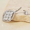 Cute Romantic Leaf Brass Cubic Zirconia Belly Rings Curved Barbell XZ8321-2-2