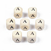 Printed Natural Wood Beads WOOD-T026-001A-1