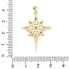 Brass Micro Pave Clear Cubic Zirconia Pendants KK-C251-14G-3